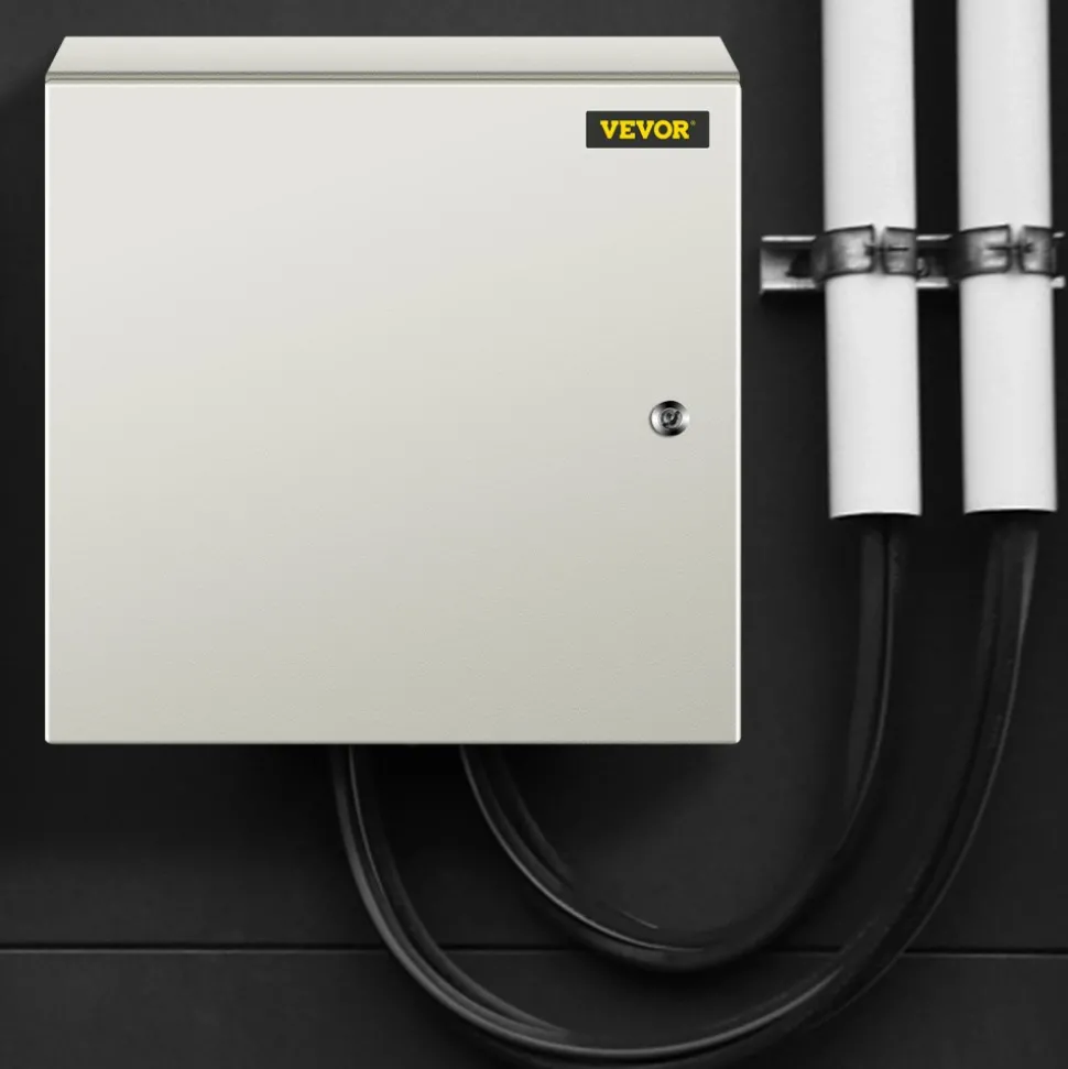 VEVOR NEMA Steel Enclosure, 20 x 20 x 6'' NEMA 4X Steel Electrical Box, IP66 Waterproof & Dustproof, Outdoor/Indoor Electrical Junction Box, with Mounting Plate