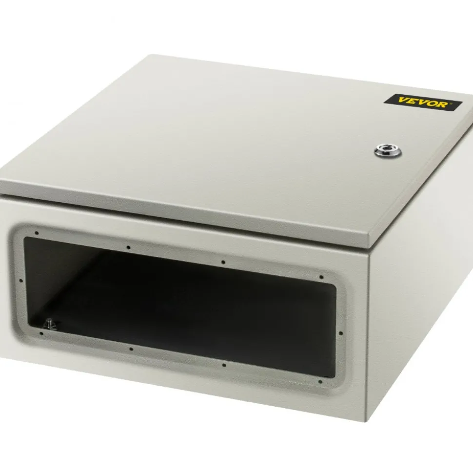 VEVOR NEMA Steel Enclosure, 16 x 16 x 8'' NEMA 4X Steel Electrical Box, IP66 Waterproof & Dustproof, Outdoor/Indoor Electrical Junction Box, with Mounting Plate