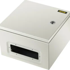 VEVOR NEMA Steel Enclosure, 12 x 12 x 8'' NEMA 4X Steel Electrical Box, IP66 Waterproof & Dustproof, Outdoor/Indoor Electrical Junction Box, with Mounting Plate