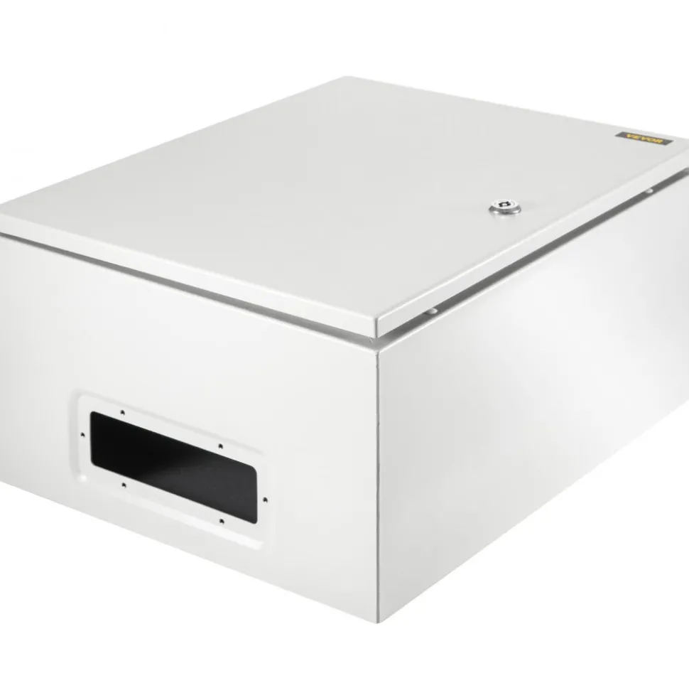 VEVOR NEMA Steel Enclosure, 24 x 16 x 9'' NEMA 4X Fiberglass Electrical Box, IP66 Waterproof & Dustproof, Outdoor/Indoor Electrical Junction Box, with Mounting Plate(60 x 40 x 23 cm)