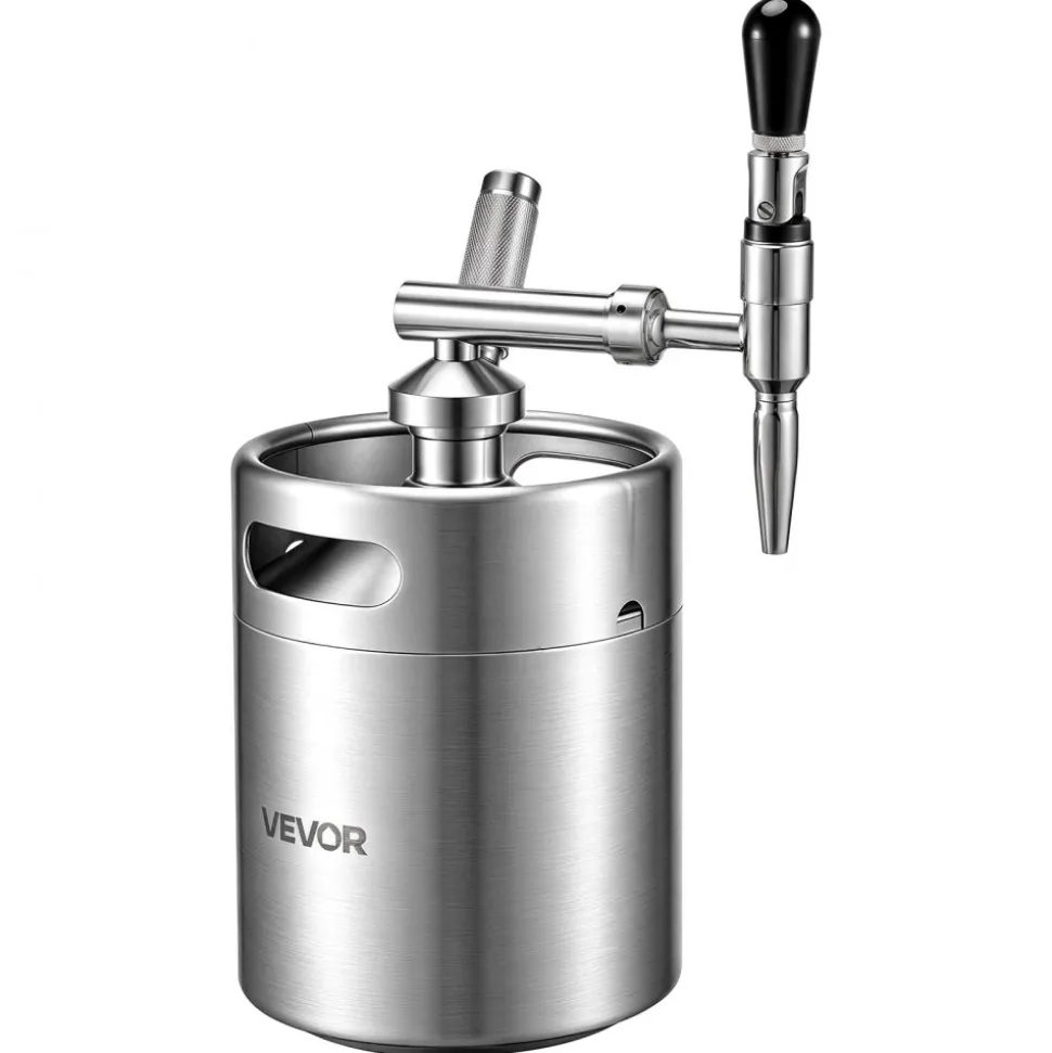 VEVOR Nitro Cold Brew Coffee Maker 135 oz Nitrogen Dispenser System, Home Brew Coffee Keg, Portable Nitrogen Infuser with Dispenser and Pressure Relieving Valve, Gift for Coffee Lovers