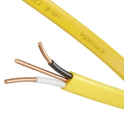 VEVOR NM-B Wire, 12AWG/2C Non-Mettalic Residential Indoor Electrical Wire with Ground, PVC Sheathed High-Purity Copper Core Cable, for Outlets, Switches, Other Loads & Lighting Wiring Project(100 ft)
