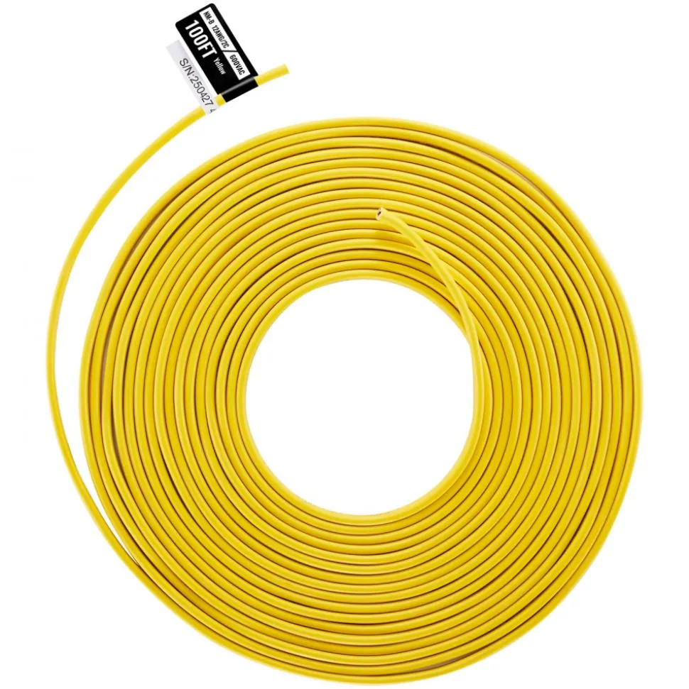 VEVOR NM-B Wire, 12AWG/2C Non-Mettalic Residential Indoor Electrical Wire with Ground, PVC Sheathed High-Purity Copper Core Cable, for Outlets, Switches, Other Loads & Lighting Wiring Project(100 ft)