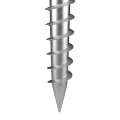VEVOR No Dig Ground Anchor, 1 Pack 3.94 x 2.76 x 27.56 in DIY Screw in Post Stake, Includes 6 Lag Bolts & a Rebar, U-Shape Heavy Duty Steel Post Holder, Great for Mailbox Posts and Fence Posts