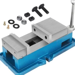VEVOR Non Swivel Milling Lockdown Vise 4 Inch Precision Bench Clamp 100mm Width Drill Press Clamp 4 Inch Jaw Opening for Finishing Milling Machines Drilling Machines Precision Parts