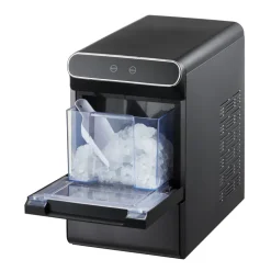 VEVOR Nugget Ice Maker, 37lbs/24H Pebble Ice Maker with Self Cleaning, Chewable Ice Maker with Ice Scoop and Basket, Stainless Steel Ice Machine with Convenient Ice Transfer for Home Kitchen Office