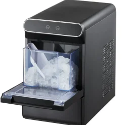 VEVOR Nugget Ice Maker, 37lbs/24H Pebble Ice Maker with Self Cleaning, Chewable Ice Maker with Ice Scoop and Basket, Stainless Steel Ice Machine with Convenient Ice Transfer for Home Kitchen Office