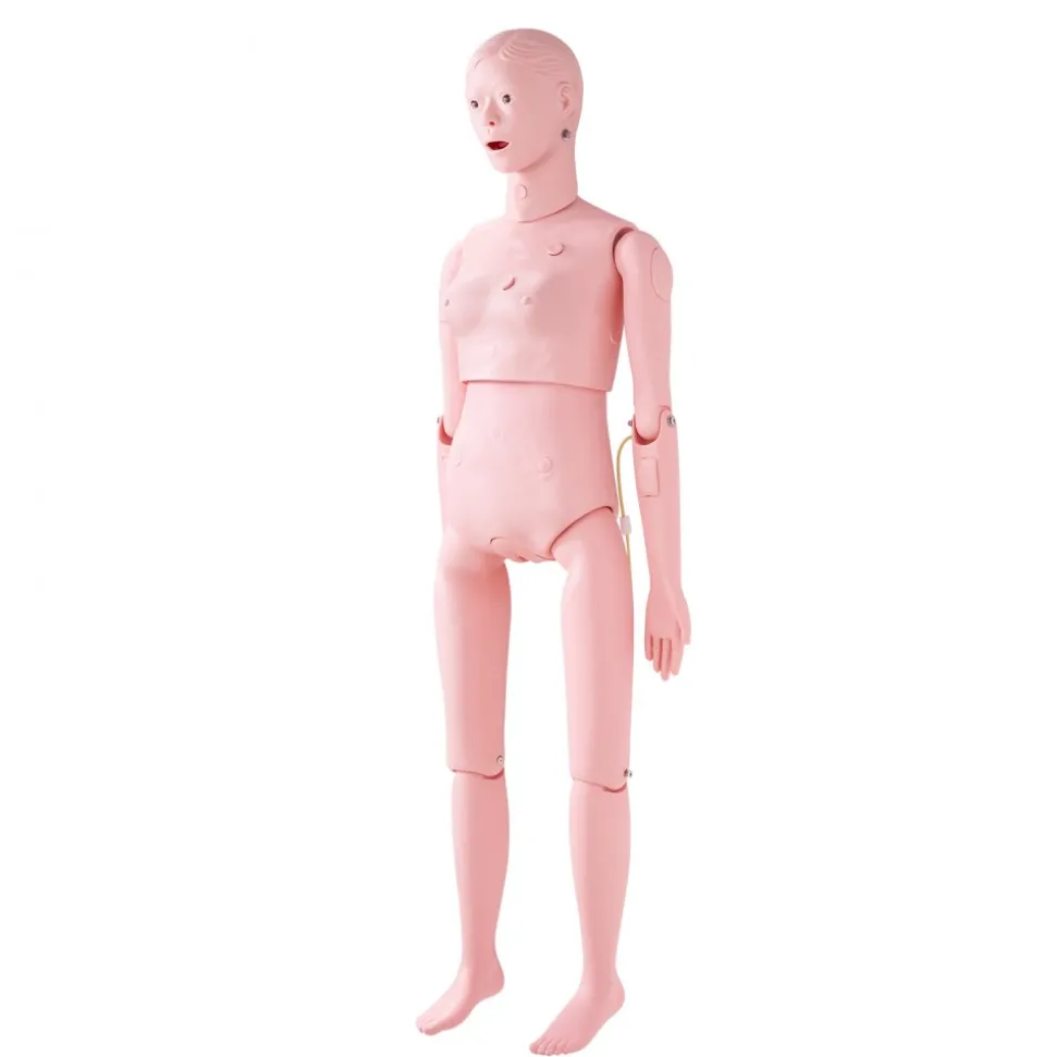 VEVOR Nursing Training Manikin, Female Life Size Demonstration Human Manikin for Nursing Training, Multifunctional Education Teaching Model Supplies, PVC Anatomical Mannequin Body Care Simulator Model