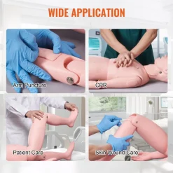 VEVOR Nursing Training Manikin, Female Life Size Demonstration Human Manikin for Nursing Training, Multifunctional Education Teaching Model Supplies, PVC Anatomical Mannequin Body Care Simulator Model