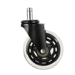 VEVOR Office Chair Wheels, Set of 5, 3 inch Caster Wheels Replacement for Hardwood Floors and Carpet, Heavy Duty Computer Gaming Desk Casters with 130 lbs Load Capacity, Universal Fit for Most Chairs