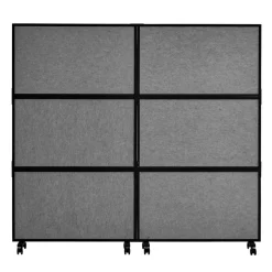 VEVOR Office Divider, 2 Panel Office Partition, Freestanding Office Divider Wall Partition & Privacy Divider Reduce Noise and Room Separation, Dark Grey
