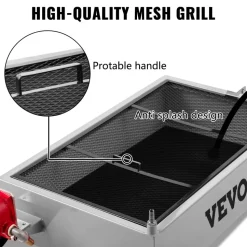 VEVOR Oil Drain Pan 15 Gallon Oil Drain Tank, 57L Low Profile Oil Drain Pan, Large Capacity Oil Change Pan, Foldable Hand, with Pump, Hose, Swivel Casters Wheels for Car, SUV, Trucks Oil Draining