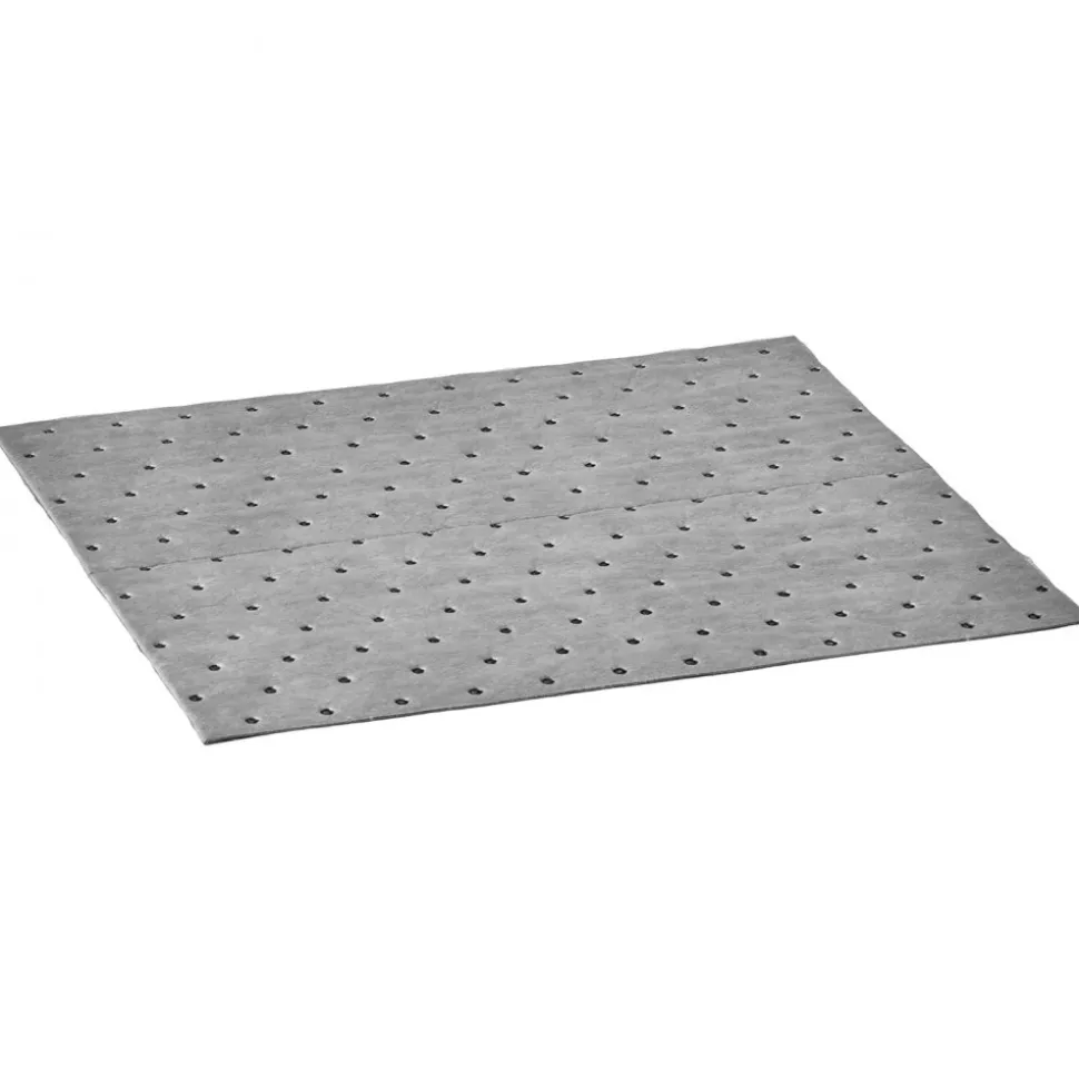 VEVOR Oil & Water Absorbent Pads, 13" x 10" 100-Pack, Heavy-Duty Spill Absorbing Pads, Universal for Gasoline/Engine Oil/Water/Coolant, Durable PP Spill Control Mats for Garage Workshop Factory