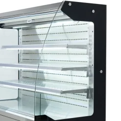 VEVOR Open Air Merchandiser, 7.5 cu. ft. 3-Tier Shelving Commercial Refrigerator, Grab and Go Fan Cooling Display Cooler, with LED Lighting, Night Curtain, Upright for Restaurants, Stores, Office