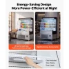 VEVOR Open Air Merchandiser, 5.4 cu. ft. 3-Tier Shelving Commercial Refrigerator, Grab and Go Fan Cooling Display Cooler, with LED Lighting, Night Curtain, Upright for Restaurants, Stores, Office