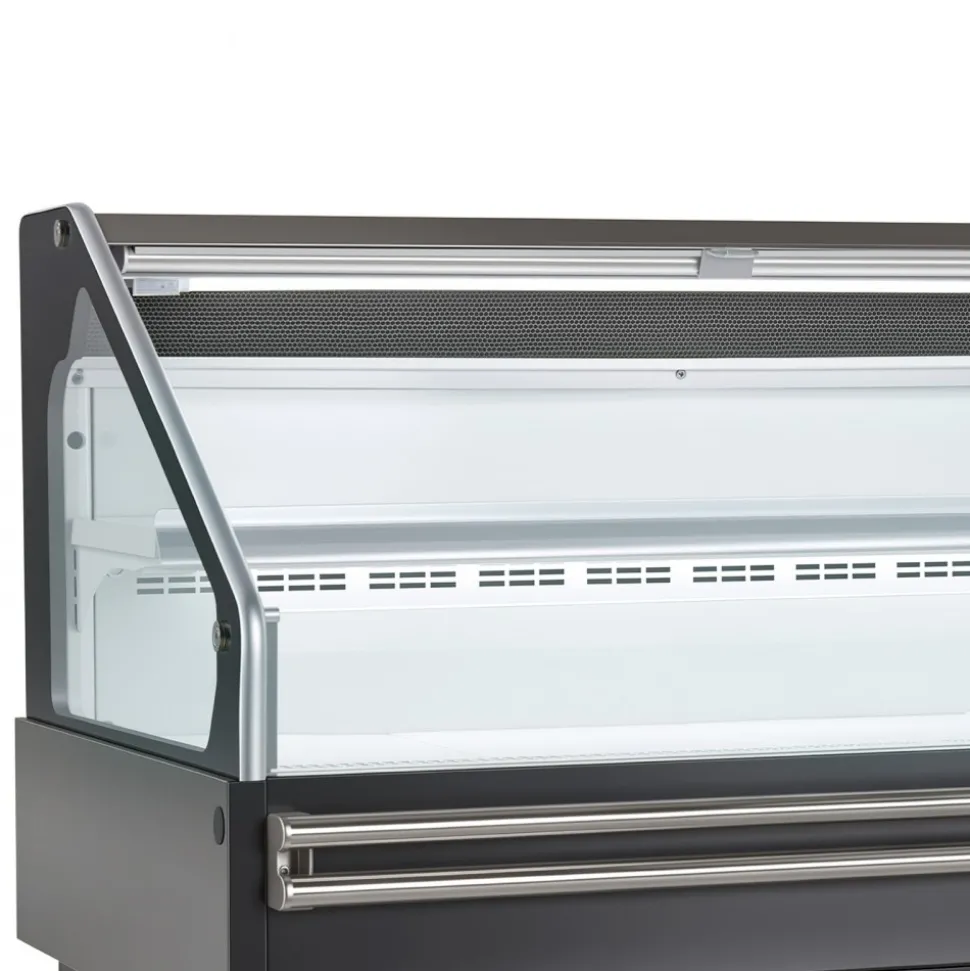 VEVOR Open Air Merchandiser, 4.6 cu. ft. Shelving Commercial Refrigerator, Grab and Go Fan Cooling Display Cooler, with LED Lighting, Night Curtain, Horizontal for Restaurants, Stores, Office