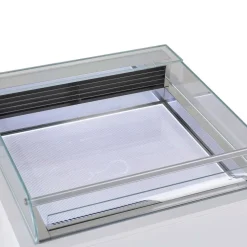 VEVOR Open Air Merchandiser, 3.1 cu. ft. Shelving Commercial Refrigerator, Grab and Go Fan Cooling Display Cooler, with LED Lighting, Night Curtain, Horizontal for Restaurants, Stores, Office
