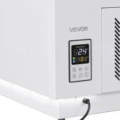 VEVOR Open Air Merchandiser, 3.1 cu. ft. Shelving Commercial Refrigerator, Grab and Go Fan Cooling Display Cooler, with LED Lighting, Night Curtain, Horizontal for Restaurants, Stores, Office