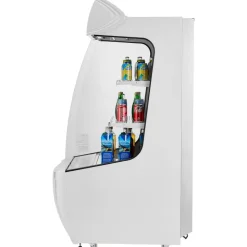 VEVOR Open Air Merchandiser, 2-Tier Shelving Commercial Refrigerator, Grab and Go Display Cooler Refrigerator with Air Curtain, LED Advertising Light, Fits for Restaurants, Stores, Office, 12.7cu.ft.