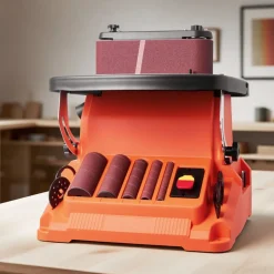 VEVOR Oscillating Belt and Spindle Sander, 2400RPM Benchtop Spindle Sander with 5/8" Stroke, 5 Sleeves (1/2" - 2") & 24" x 3.86" Sanding Belt for Woodworking, Furniture Finishing, DIY Projects
