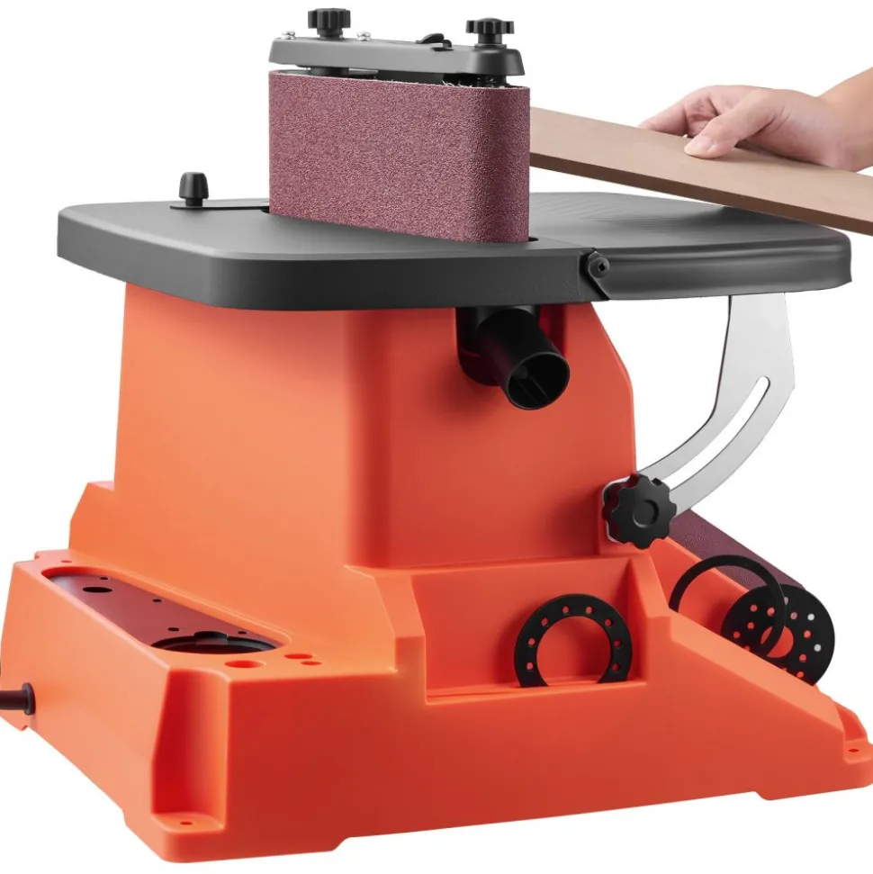 VEVOR Oscillating Belt and Spindle Sander, 2400RPM Benchtop Spindle Sander with 5/8" Stroke, 5 Sleeves (1/2" - 2") & 24" x 3.86" Sanding Belt for Woodworking, Furniture Finishing, DIY Projects