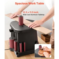 VEVOR Oscillating Spindle Sander, 2000RPM Benchtop Spindle Sander with 6 Sleeves (1/2