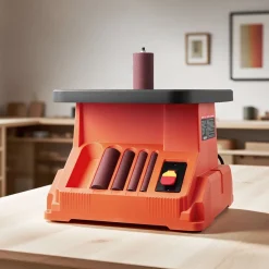 VEVOR Oscillating Spindle Sander, 2400RPM Benchtop Spindle Sander with 6 Sleeves (1/2"-3"), 5/8" Stroke & 15.4 x 16.3-inch Wide Worktable for Furniture Finishing, Crafts Sanding, DIY Woodworking