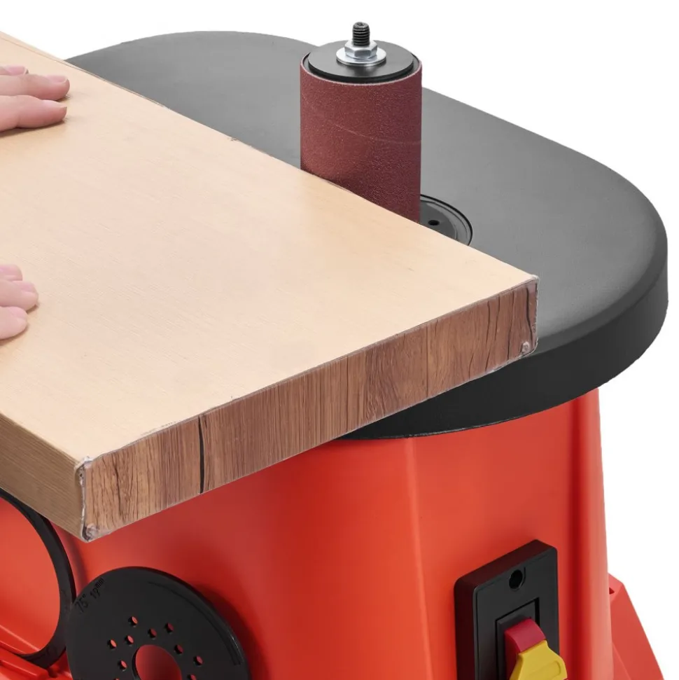VEVOR Oscillating Spindle Sander, 2400RPM Benchtop Spindle Sander with 6 Sleeves (1/2"-3"), 5/8" Stroke & 15.4 x 16.3-inch Wide Worktable for Furniture Finishing, Crafts Sanding, DIY Woodworking