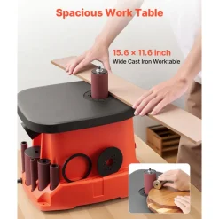 VEVOR Oscillating Spindle Sander, 2400RPM Benchtop Spindle Sander with 6 Sleeves (1/2