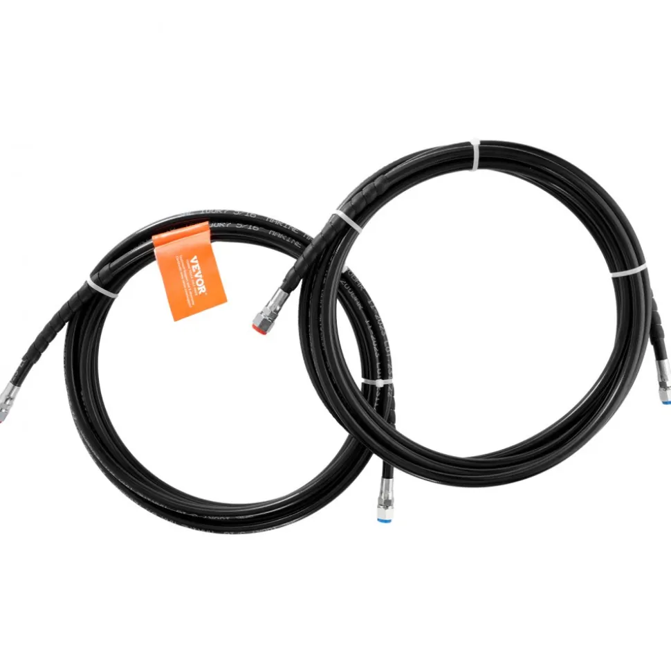 VEVOR Outboard Hose Kit, 20 ft Hydraulic Steering Hose, 2-Piece Leak-Proof TPEE Hydraulic Boat Hoses, Compatible with Marine Hydraulic Outboard Steering Boat System up to 300 HP