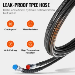 VEVOR Outboard Hose Kit, 20 ft Hydraulic Steering Hose, 2-Piece Leak-Proof TPEE Hydraulic Boat Hoses, Compatible with Marine Hydraulic Outboard Steering Boat System up to 300 HP