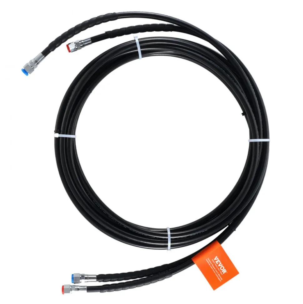 VEVOR Outboard Hose Kit, 20 ft Hydraulic Steering Hose, 2-Piece Leak-Proof TPEE Hydraulic Boat Hoses, Compatible with Marine Hydraulic Outboard Steering Boat System up to 300 HP