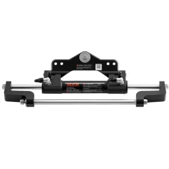 VEVOR Outboard Hydraulic Steering Kit, 200 HP, Marine Boat Hydraulic Steering System with 6.9 MPa Two-Way Lock Helm Pump, Cylinder, 2 PCS 26 ft Hoses, 13.5" Wheel for Single Station, Single-Engine Use