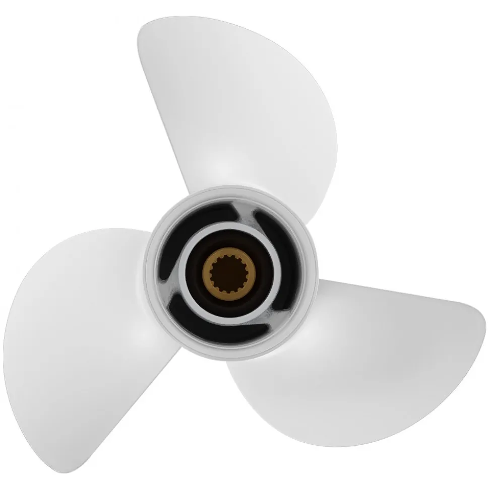 VEVOR Outboard Propeller, Upgrade OEM 15 Spline Tooth Aluminum Outboard Boat Propeller Fit Yamaha Engines 60-130 HP, 4-1/4" Gearcase, 3-Blade, RH (Right Hand Rotation), OEM Parts No. 6E5-45947-00-EL