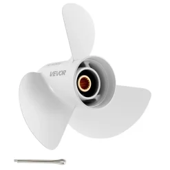 VEVOR Outboard Propeller, Upgrade OEM 15 Spline Tooth Aluminum Outboard Boat Propeller Fit Yamaha Engines 60-130 HP, 4-1/4