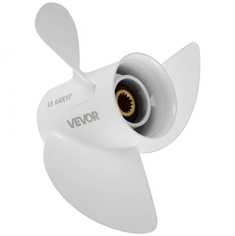 VEVOR Outboard Propeller, Upgrade OEM 15 Spline Tooth Aluminum Outboard Boat Propeller Fit Yamaha Engines 50-130 HP, 4-1/4" Gearcase, 3-Blade, RH (Right Hand Rotation), OEM Parts No. 6E5-45954-00-EL