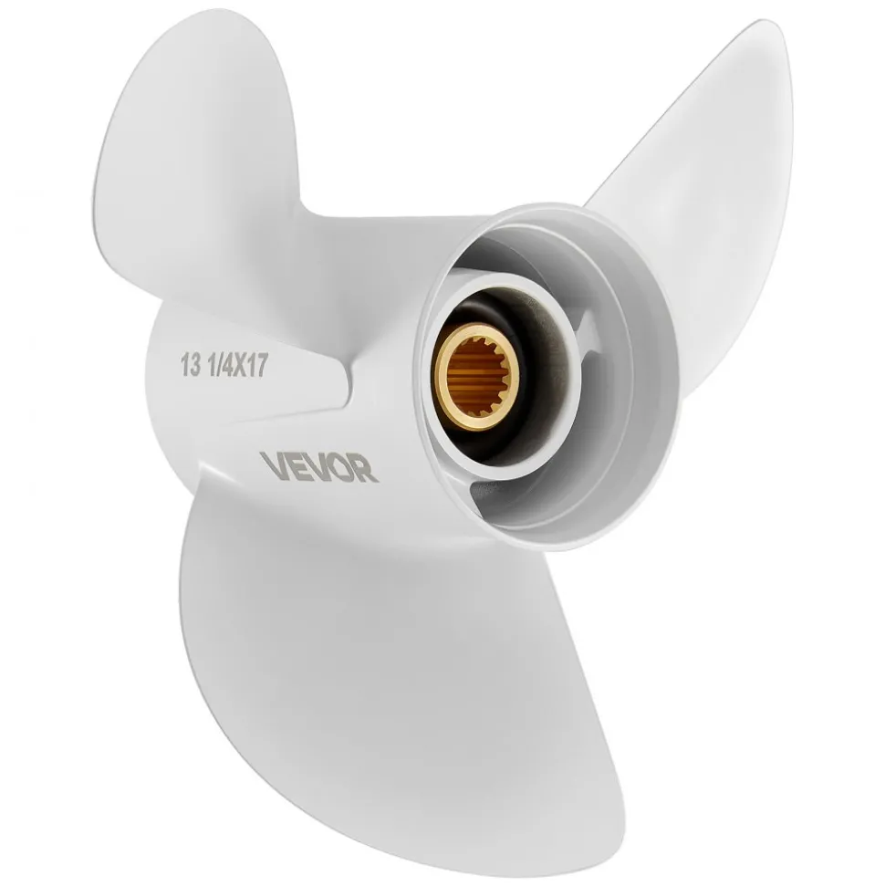 VEVOR Outboard Propeller, Upgrade OEM 15 Spline Tooth Aluminum Outboard Boat Propeller Fit Yamaha Engines 50-130 HP, 4-1/4" Gearcase, 3-Blade, RH (Right Hand Rotation), OEM Parts No. 6E5-45954-00-EL