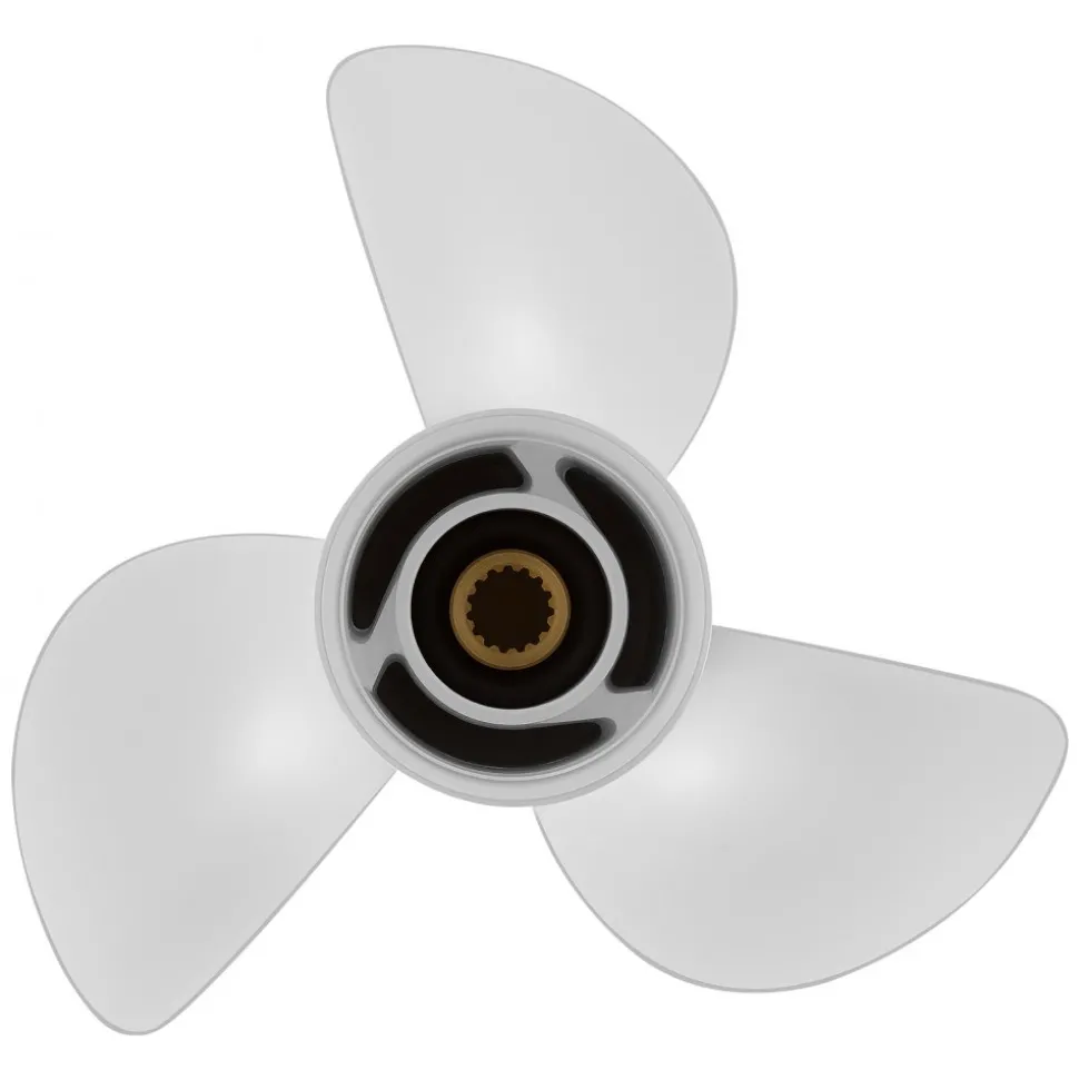 VEVOR Outboard Propeller, Upgrade OEM 15 Spline Tooth Aluminum Outboard Boat Propeller Fit Yamaha Engines 50-130 HP, 4-1/4" Gearcase, 3-Blade, RH (Right Hand Rotation), OEM Parts No. 6E5-45954-00-EL