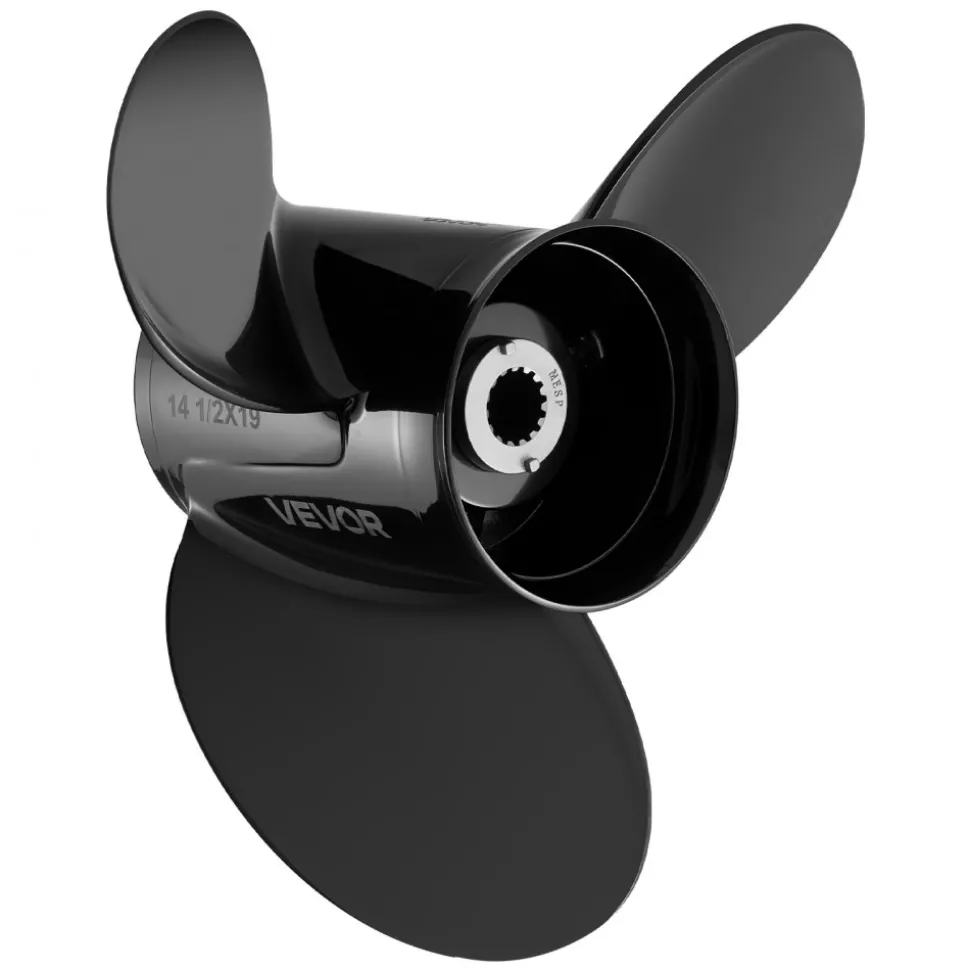 VEVOR Outboard Propeller, Upgrade OEM 15 Spline Tooth Aluminum Outboard Boat Propeller Fit Mercury/Mariner Engines 135-300 HP, 4-3/4" Gearcase, 3-Blade, RH (Right Hand Rotation), OEM No. 48-832830A45