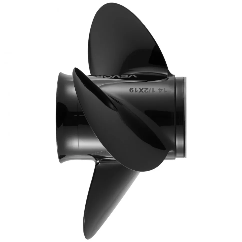 VEVOR Outboard Propeller, Upgrade OEM 15 Spline Tooth Aluminum Outboard Boat Propeller Fit Mercury/Mariner Engines 135-300 HP, 4-3/4" Gearcase, 3-Blade, RH (Right Hand Rotation), OEM No. 48-832830A45
