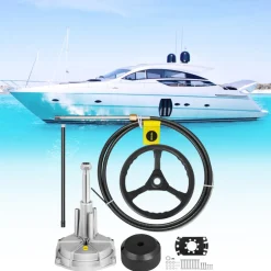 VEVOR Outboard Steering System 13' Outboard Rotary Steering System 13 Feet Boat Steering Cable with 13