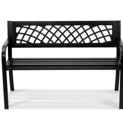VEVOR Outdoor Bench,46 inches Metal Garden Bench for Outdoors, 480 lbs Load Capacity Bench,  Outdoor Garden Park Bench with Backrest and Armrests, Patio Bench for Garden, Park, Yard, Front Porch