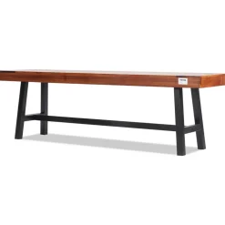 VEVOR Outdoor Bench, 63 inches Wood Garden Bench with Metal Leg for Outdoors, Outdoor Garden Park Bench, 500 lbs Load Capacity Bench, Dining Bench Patio Bench for Garden, Park, Yard, Front Porch