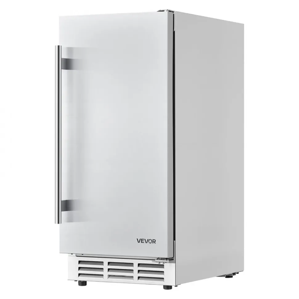 VEVOR Outdoor Beverage Refrigerator, 15 Inch Undercounter Drink Fridge, 304 Stainless Steel Body, 3.0 Cu. Ft, Hold 94 Cans, Powerful Cooling System, Built-in / Freestand Cooler, Home Bar & Patio