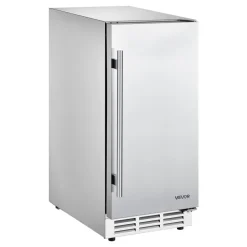 VEVOR Outdoor Beverage Refrigerator, 15 Inch Undercounter Drink Fridge, 304 Stainless Steel Body, 3.0 Cu. Ft, Hold 94 Cans, Powerful Cooling System, Built-in / Freestand Cooler, Home Bar & Patio