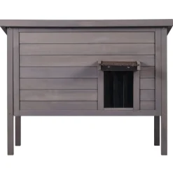 VEVOR Outdoor Cat House Weatherproof, Feral Cat Shelter for Multiple Cats, Outdoor Wooden Cat Rabbit House with All-Round Foam Insulated, Open Roof, PVC Door Flaps, 34