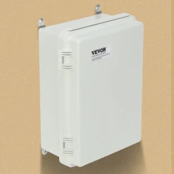 VEVOR Outdoor Electrical Junction Box, 13.78 x 9.84 x 5.90 in, ABS Plastic Electrical Enclosure Box with Hinged Cover Stainless Steel Latch, IP67 Dustproof Waterproof for Outdoor Electrical Projects