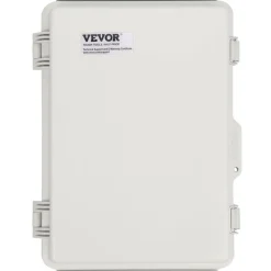 VEVOR Outdoor Electrical Junction Box, 13.78 x 9.84 x 5.90 in, ABS Plastic Electrical Enclosure Box with Hinged Cover Stainless Steel Latch, IP67 Dustproof Waterproof for Outdoor Electrical Projects