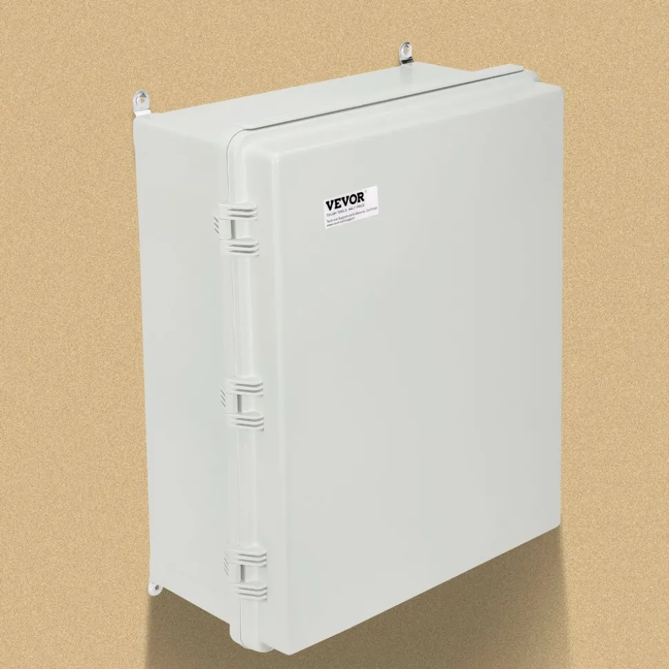 VEVOR Outdoor Electrical Junction Box, 20.87 x 16.92 x 7.87 in, ABS Plastic Electrical Enclosure Box with Hinged Cover Stainless Steel Latch, IP67 Dustproof Waterproof for Outdoor Electrical Projects