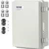 VEVOR Outdoor Electrical Junction Box, 11.81 x 7.87 x 7.08 in, ABS Plastic Electrical Enclosure Box with Hinged Cover Stainless Steel Latch, IP67 Dustproof Waterproof for Outdoor Electrical Projects